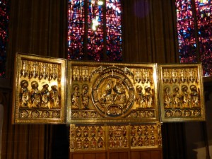 Die Goldene Tafel kehrte als Replik 2002 in den Dom zu Minden zurück Die Goldene Tafel kehrte als Replik 2002 in den Dom zu Minden zurück