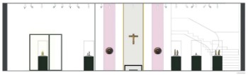 Entwurf der Ausstellung im 1. OG. der Domschatzkammer nach Plänen der Dresdner Architektin Ines Miersch-Süß.